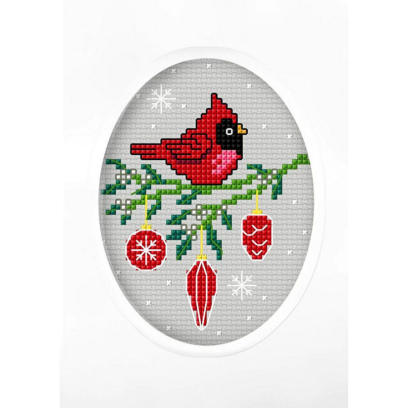 Orchidea Complete counted cross stitch kit - greetings card "Cardinal" 6287 Image