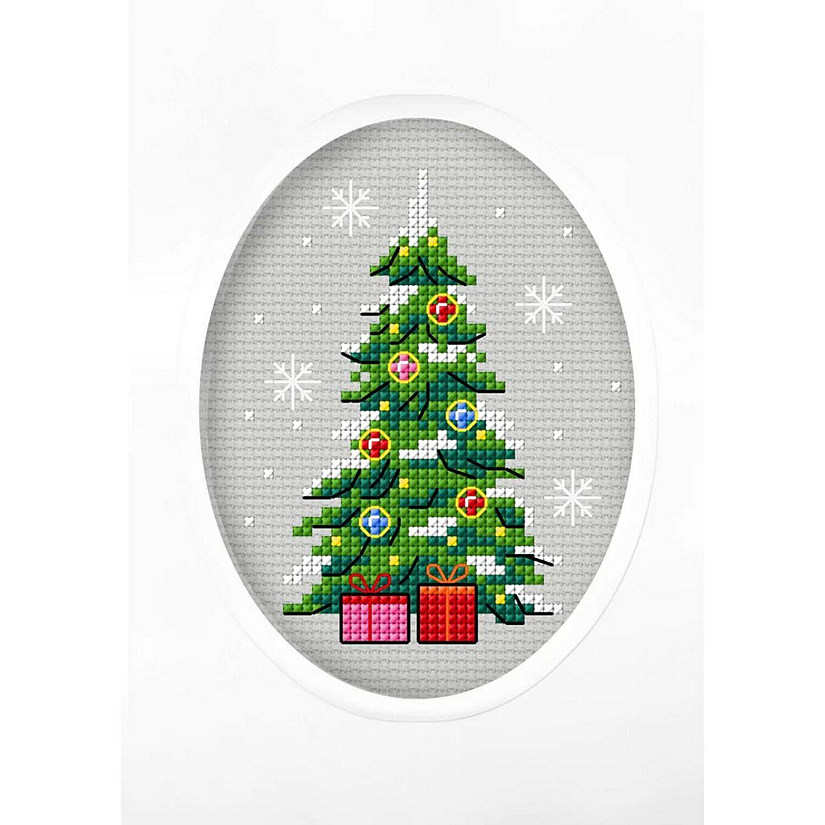 Orchidea Complete Orchidea Counted cross stitch kit - greetings card Christmas tree 6284 Image