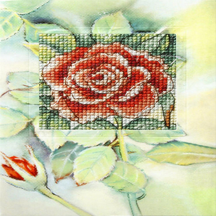 Orchidea Complete Orchidea Counted cross stitch kit - greetings card Rose 6228 Image