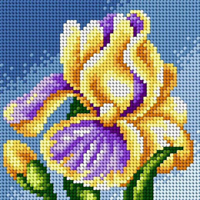 Orchidea Needlepoint canvas for halfstitch without yarn Iris Image