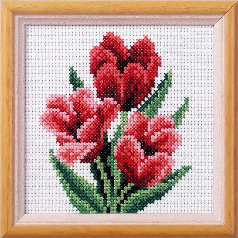 Orchidea Stamped Cross stitch kit Tulips 7517 Image