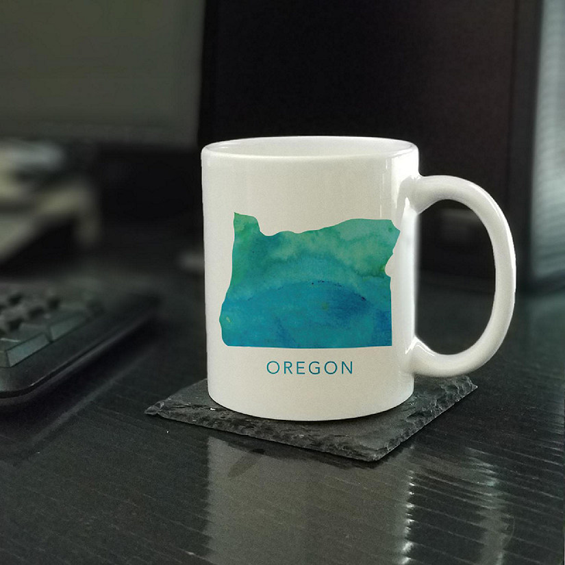 Oregon Aqua Blue Water Ceramic Mug Image