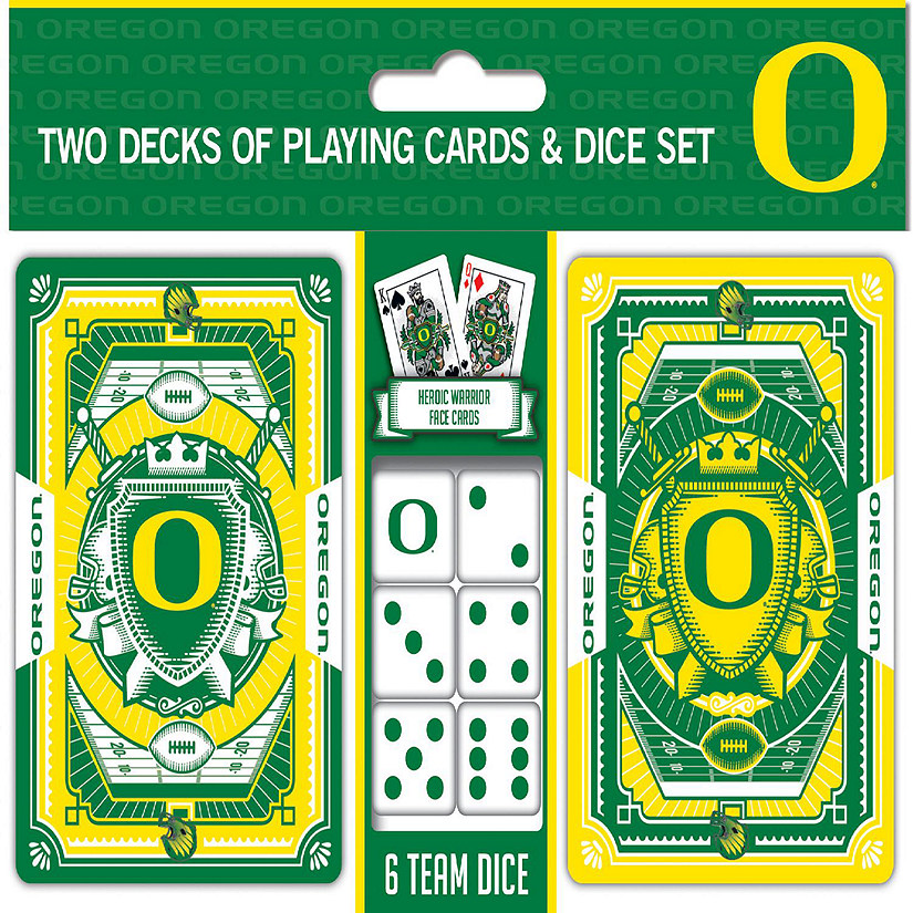 Oregon Ducks - 2-Pack Playing Cards &amp; Dice Set Image