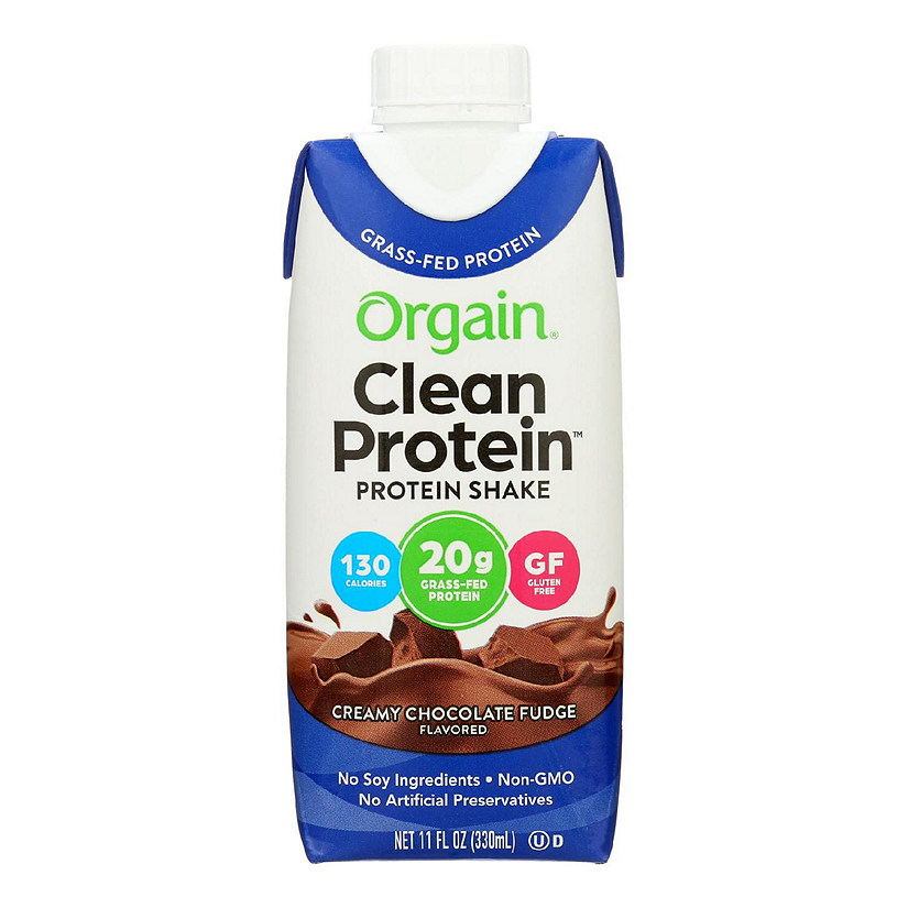 Orgain Organic Protein Shakes - Creamy Chocolate Fudge - Case of 12 - 11 Fl oz. Image