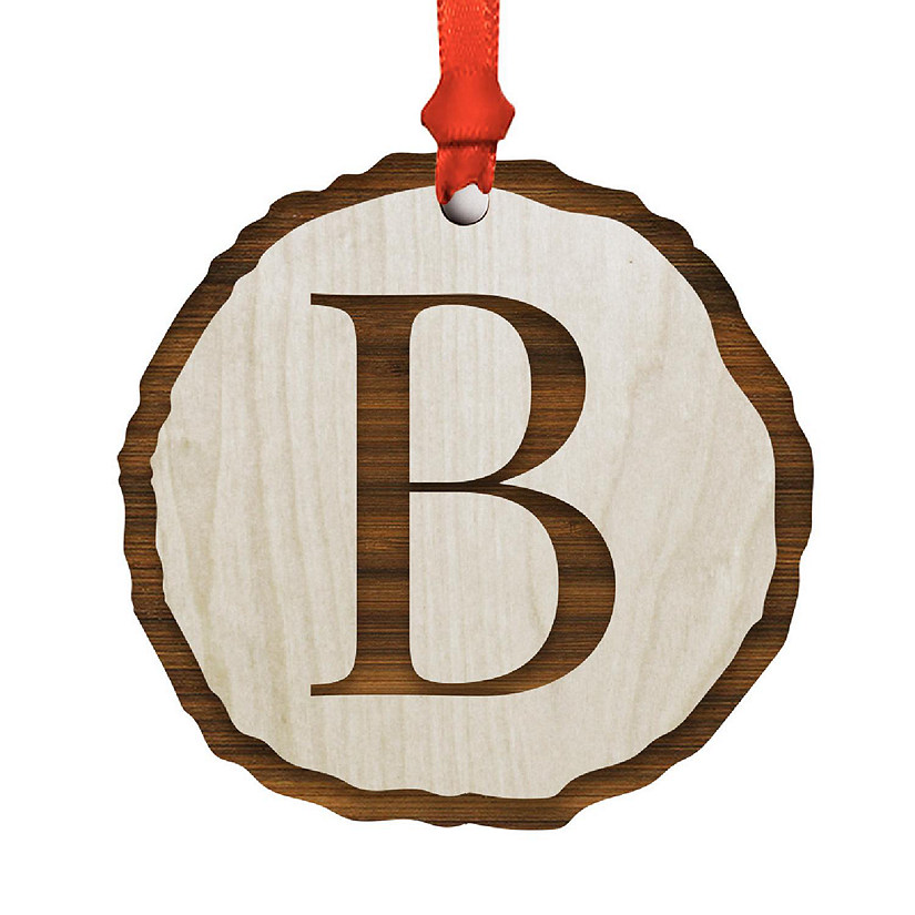 Ornament Letter B Wood Slab Image
