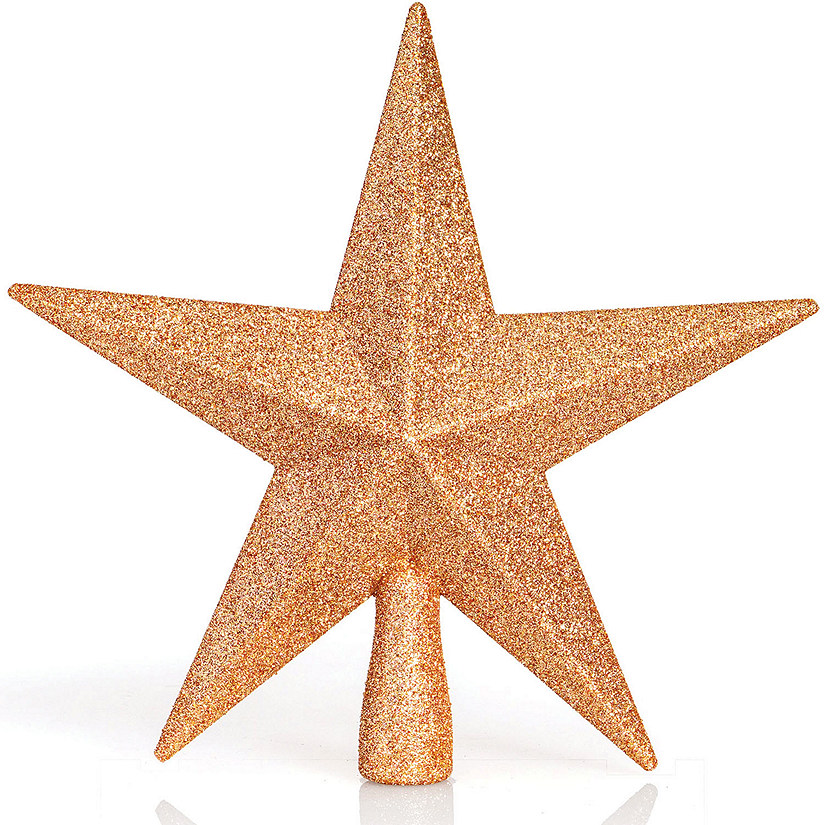 Ornativity Glitter Star Tree Topper - Christmas Champagne Decorative Holiday Bethlehem Star Ornament Image