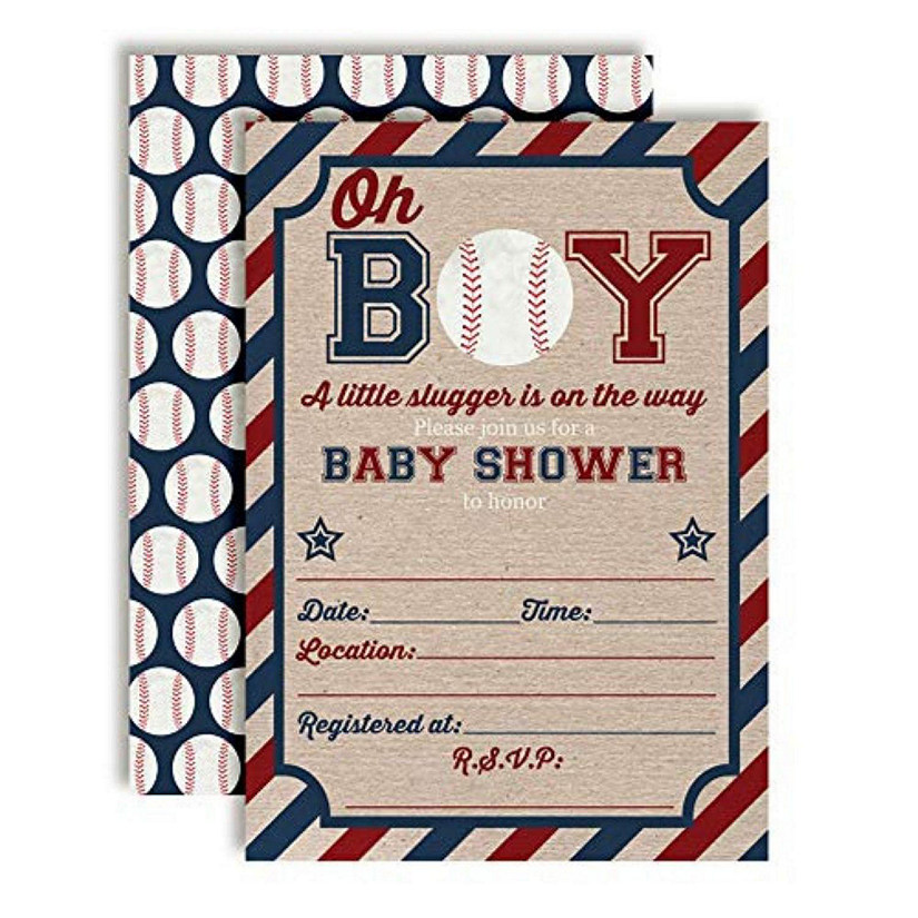 Our Little Slugger Baseball Invitations 40pcs. by AmandaCreation Image