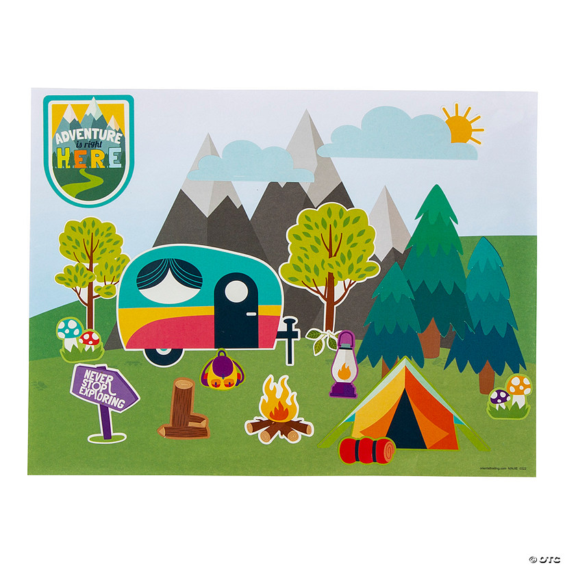 Outdoor Camp Adventure Sticker Scenes 12 Pc.