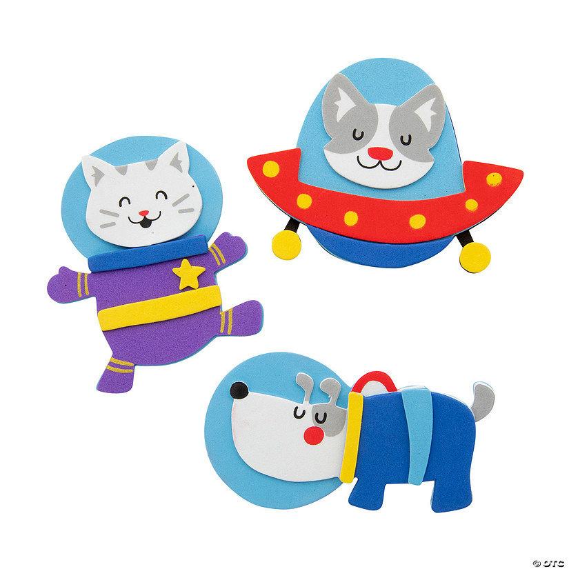 Outer Space Animal Magnet Craft Kit - Makes 12 Image