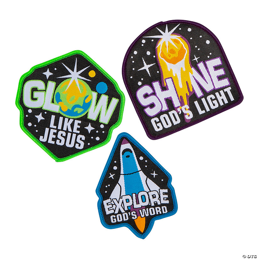 Outer Space VBS Iron-On Patches - 12 Pc. - Less Than Perfect Image