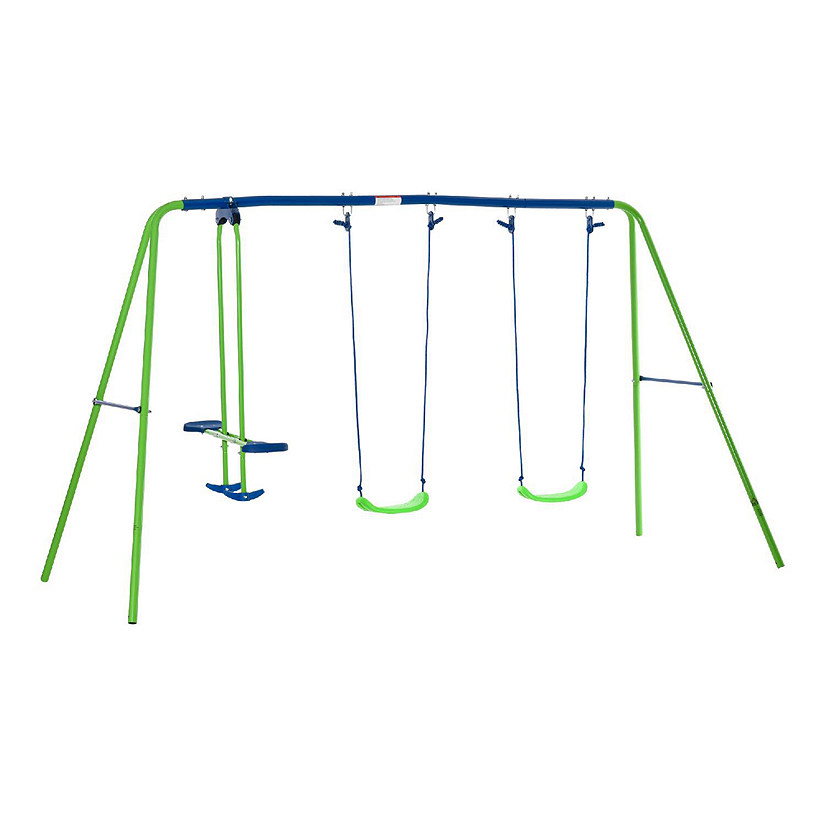 Outsunny Swing Set Glider Green Image
