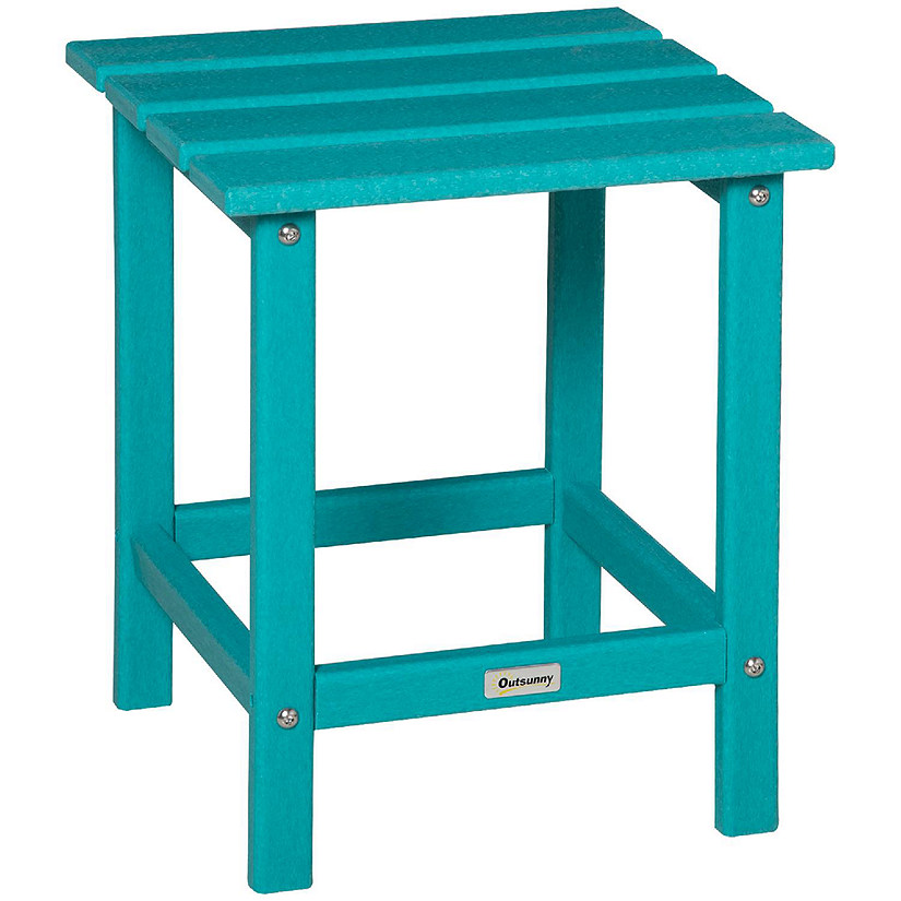 Outsunny Turquoise Square Patio Side Table Oriental Trading