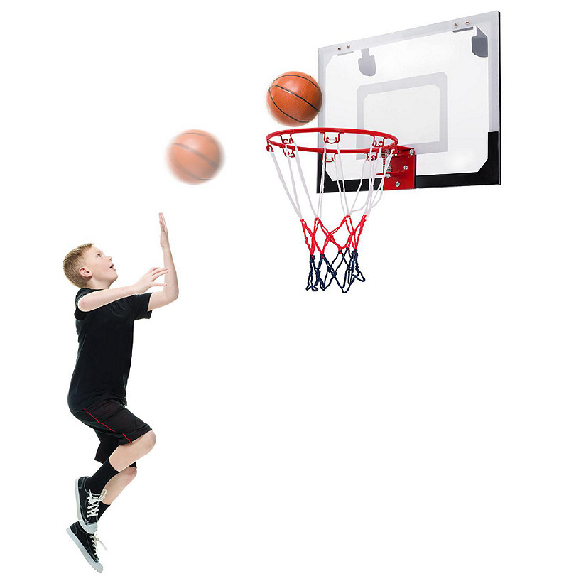 Over-The-Door Mini Basketball Hoop Includes Basketball & Hand Pump 2 Nets Indoor Sports Image