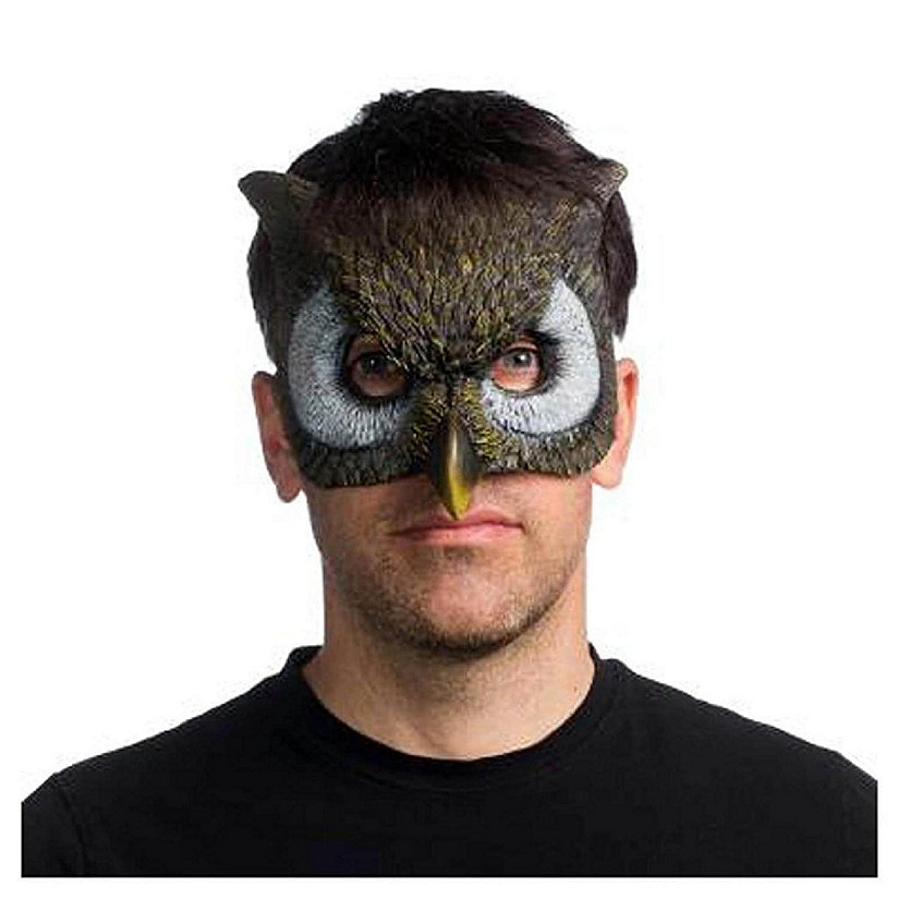 Owl Adult Costume Lastex Half Mask Image