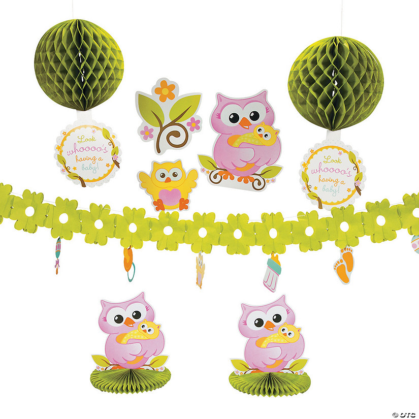 Owl Baby Shower Decorating Kit - 8 Pc. Image