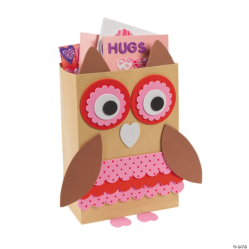 Owl Valentine Card Holder Craft Kit - Makes 12 Image