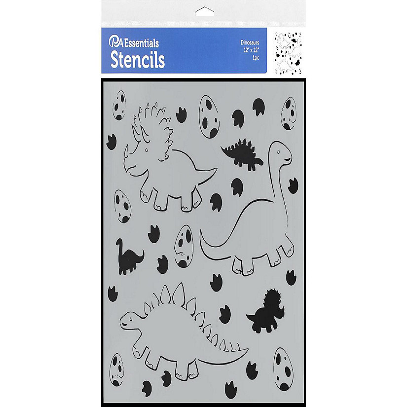 PA Ess Stencil 12x12 Dinosaurs Image