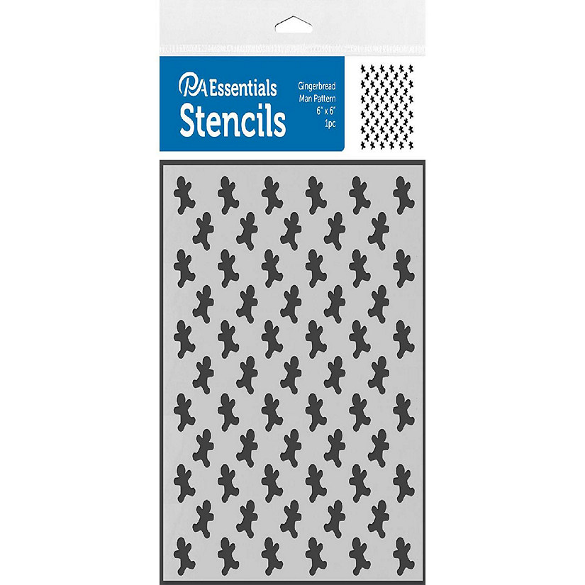 PA Ess Stencil 6x6 Gingerbread Man Pattern Image