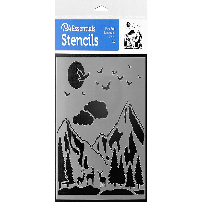 PA Ess Stencil 6x6 Mountain Landscape Image