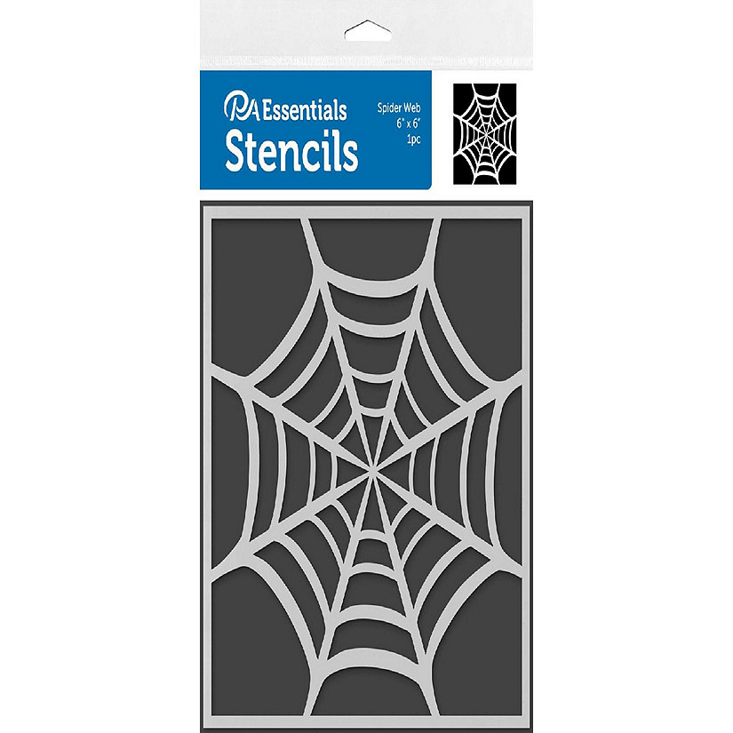 PA Ess Stencil 6x6 Spider Web Image