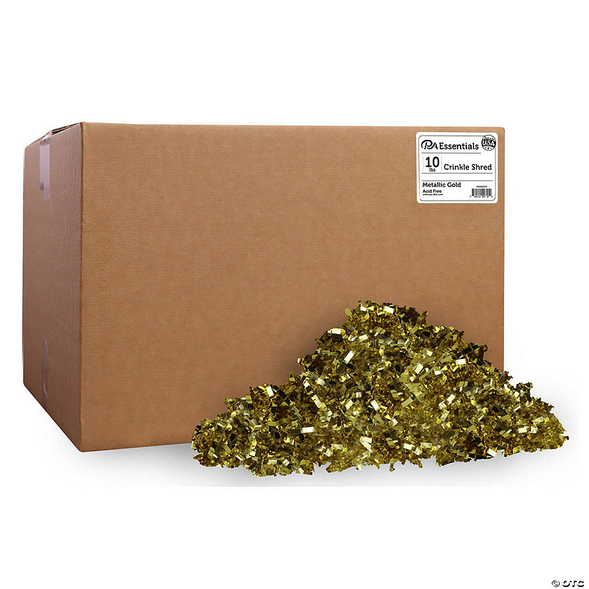 PA Essentials Crinkle Shred Box 10lb Metallic Gold