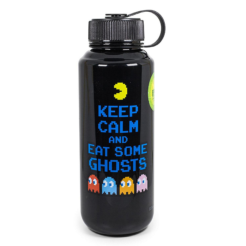 Pac-Man "Keep Calm and Eat Some Ghosts" Plastic Water Bottle  Holds 32 Ounces Image