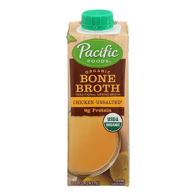 Pacific Natural Foods Bone Broth - Chicken - Case of 12 - 8 Fl oz. Image