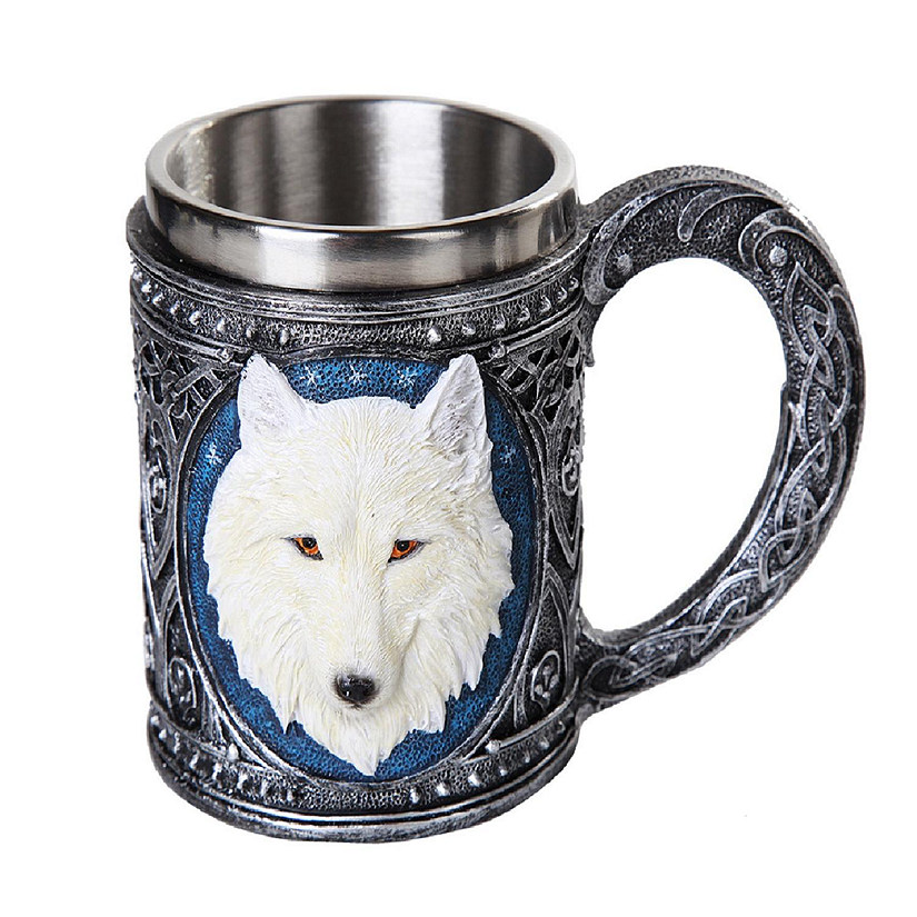 Pacific Trading White Wolf Mug 6 Inch Multicolor Image