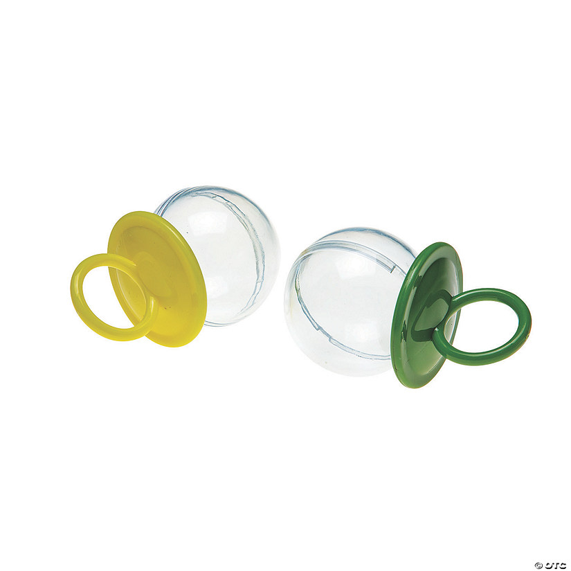 Pacifier BPA-Free Plastic Favor Containers - 12 Pc. Image