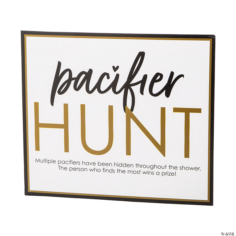 Pacifier Hunt Game Sign with Easel Image