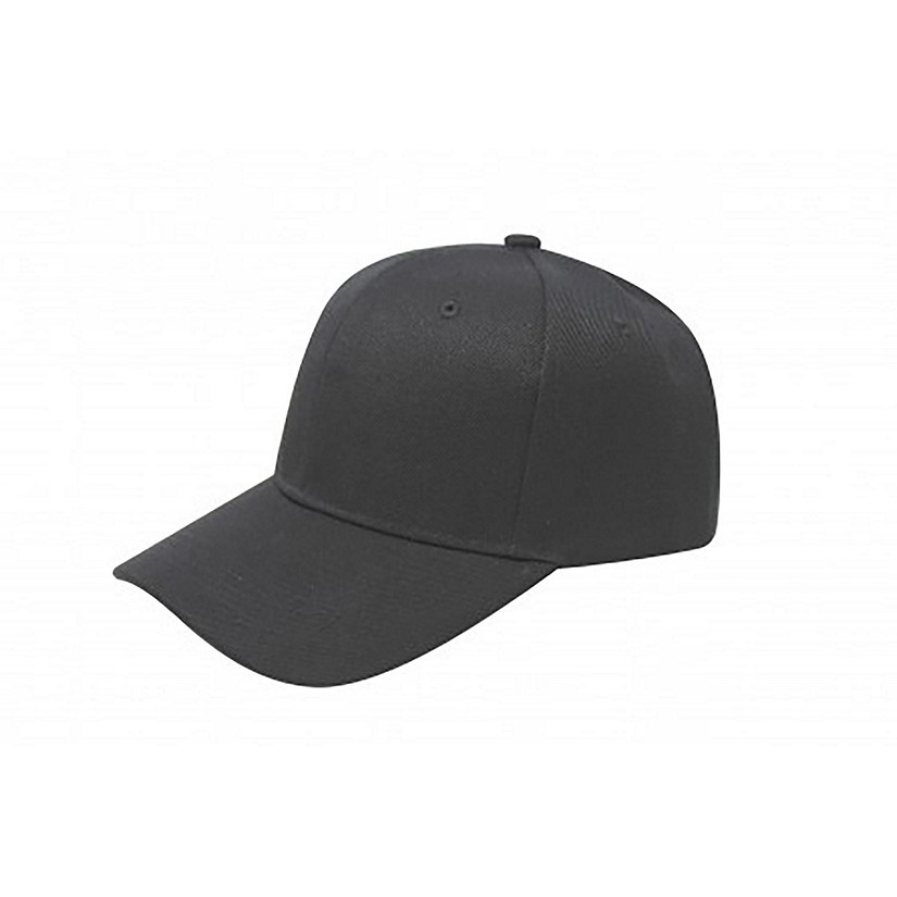 Pack of 15 Bulk Wholesale Plain Baseball Cap Hat Adjustable (Black) Image