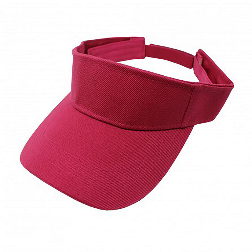 Pack of 5 Sun Visor Adjustable Cap Hat Athletic Wear (Hot Pink) Image