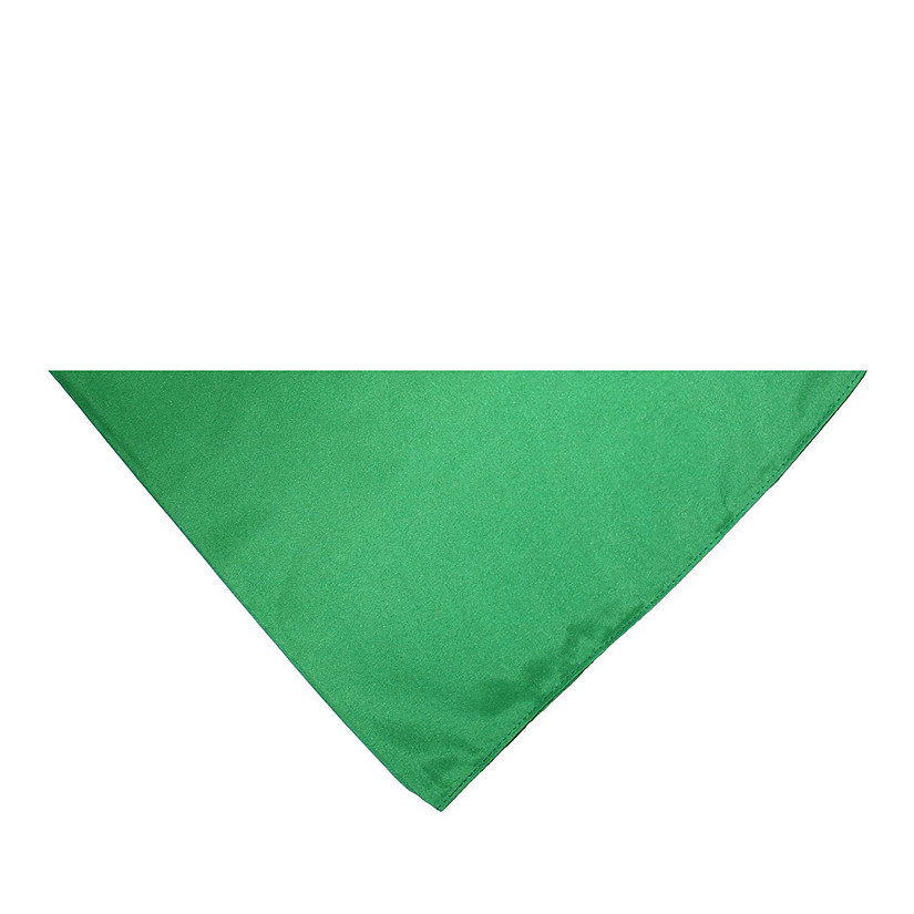 Pack of 8 Triangle Bandanas - Solid Colors and Polyester - 30 in x 20 in x 20 in (Green) Image