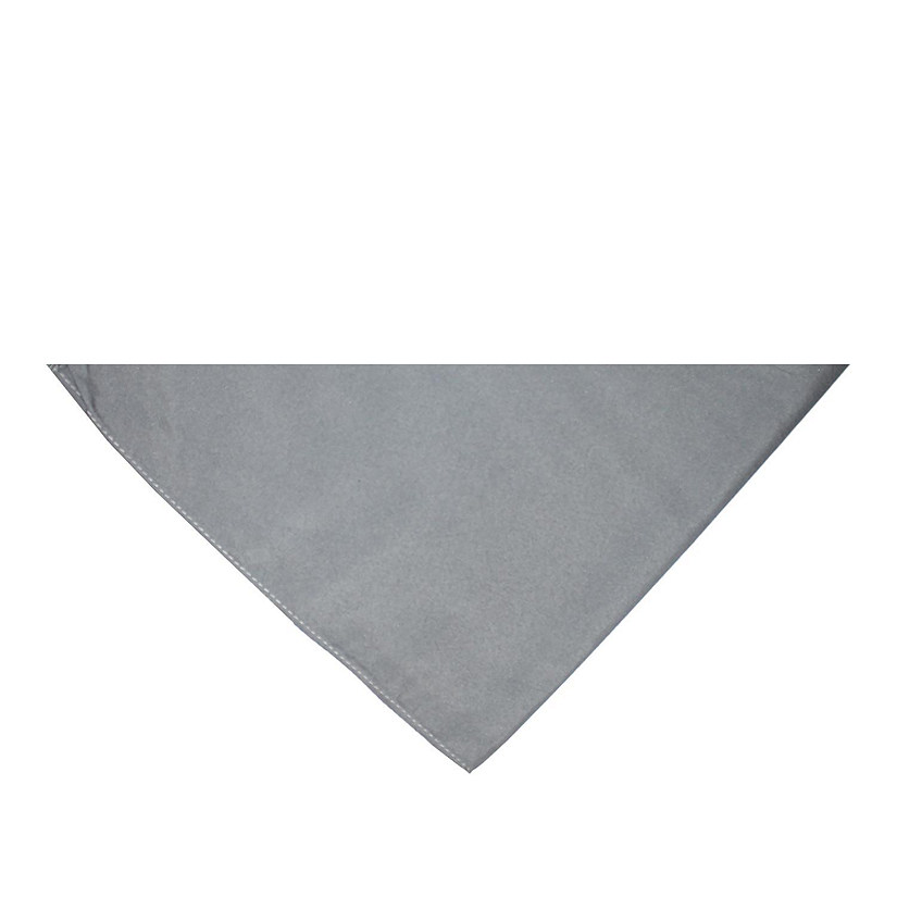 Pack of 8 Triangle Bandanas - Solid Colors and Polyester - 30 in x 20 in x 20 in (Grey) Image