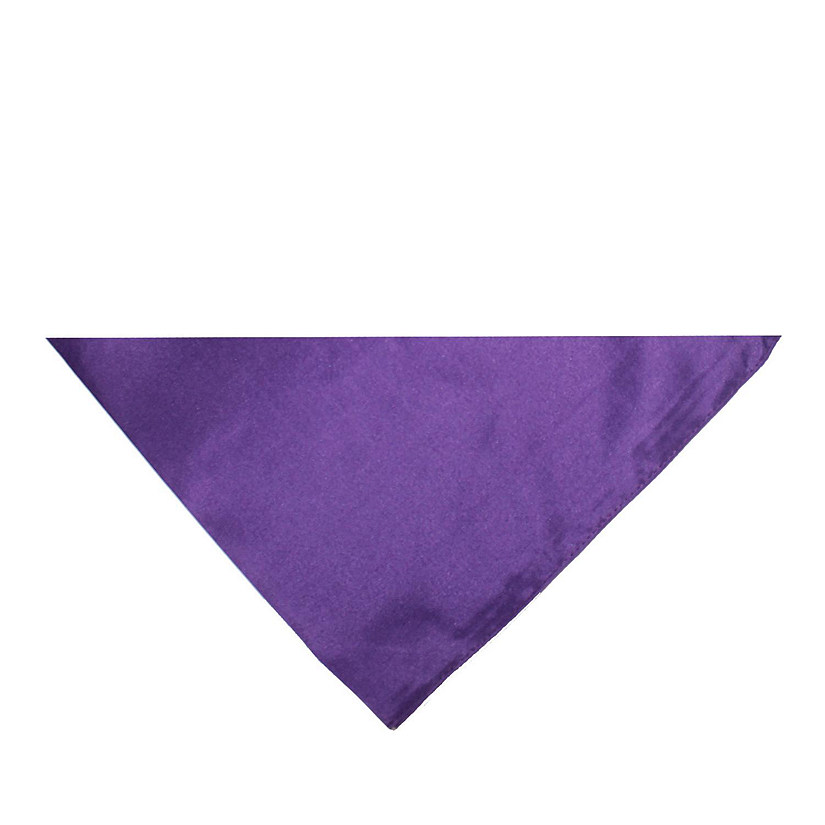 Pack of 8 Triangle Bandanas - Solid Colors and Polyester - 30 in x 20 in x 20 in (Purple) Image