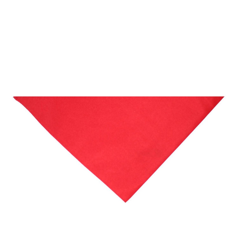 Pack of 9 Triangle Cotton Bandanas - Solid Colors and cotton - 30 in x 20 in x 20 in (Red) Image
