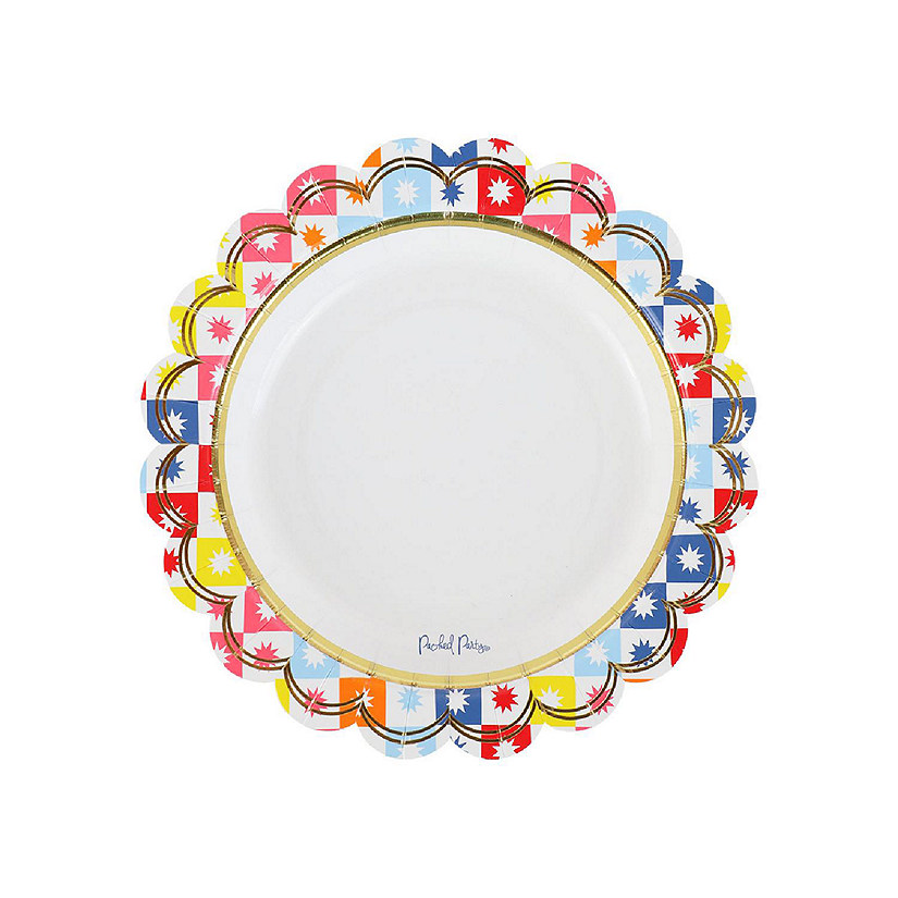 Packed Party Checkered Pinwheel 10-Count Dessert Plate Set Image