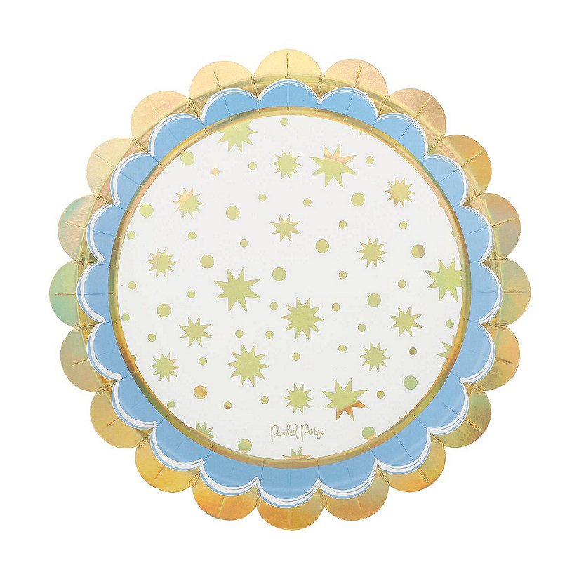 Packed Party Gold Stars 8-Count Dinner Plate Set Image