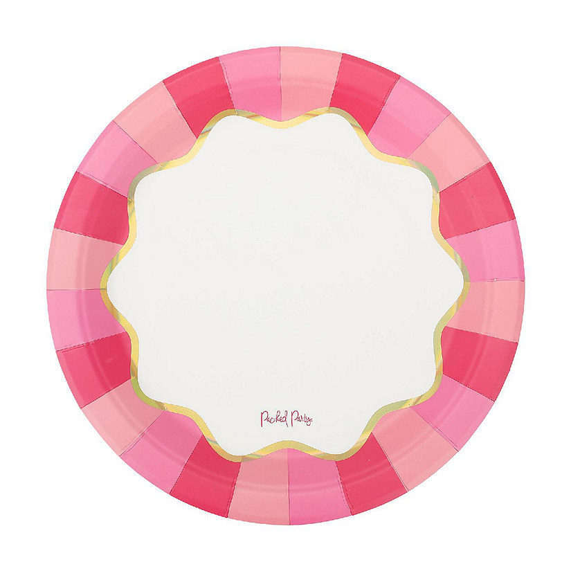 Packed Party Pink Pinwheels 8-Count Dinner Plate Set Image