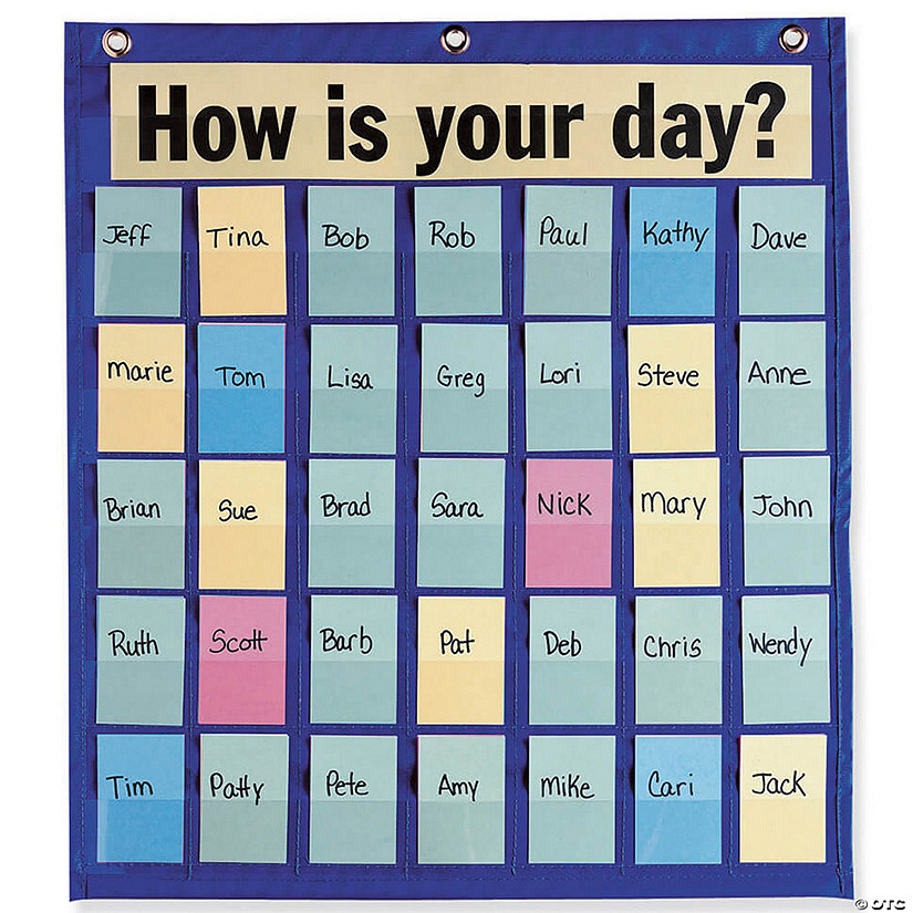 Pacon Behavioral Pocket Chart, Blue, 18-1/2" x 21", 1 Chart Image