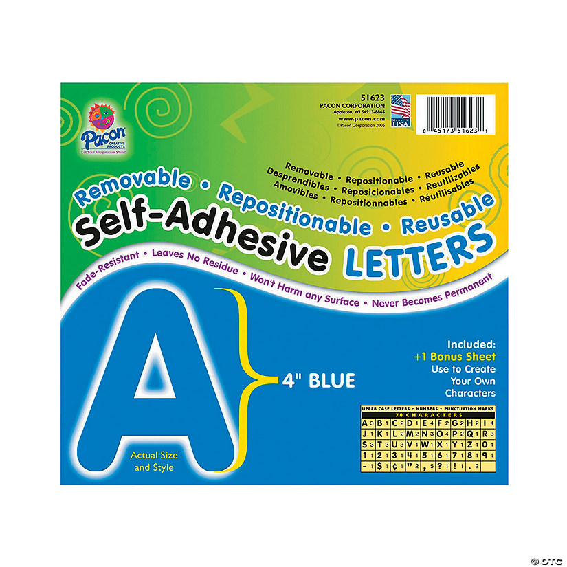 Pacon® Blue SelfAdhesive Letters