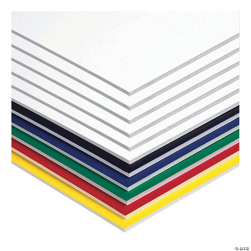 Pacon&#174; Foam Board, Assorted Colors, 20" x 30", 3/16" Thick, Pack of 10 Image