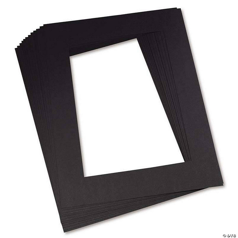 Pacon Pre-Cut Mat Frames, Black, 12" Proper 18", 12 Frames Image