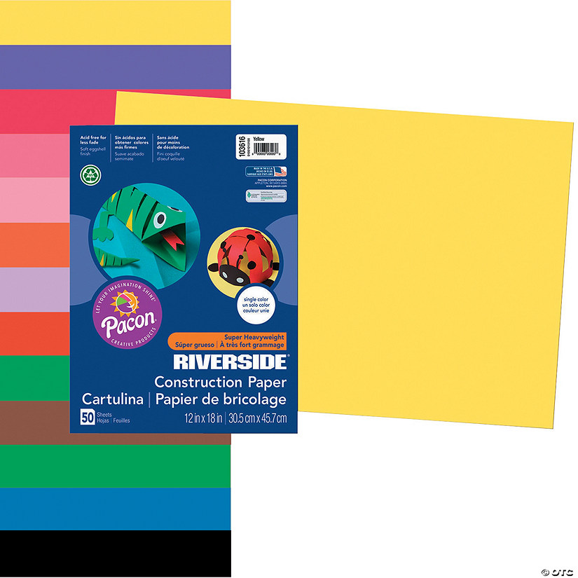 Pacon&#174; Riverside&#174; 12" x 18" Heavyweight Construction Paper - 50 Sheets Image