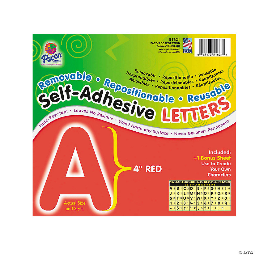 Pacon&#174; Self-Adhesive Letters - 78 Pc. Image
