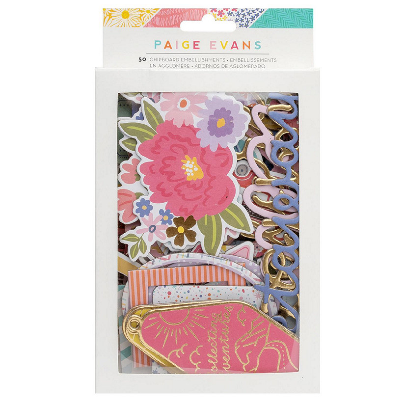 Paige Evans Adventurous Chipboard Die-Cuts-50 Pieces Image