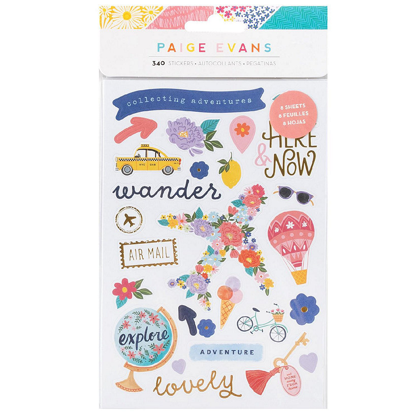 Paige Evans Adventurous Sticker Book-8 Sheets Image