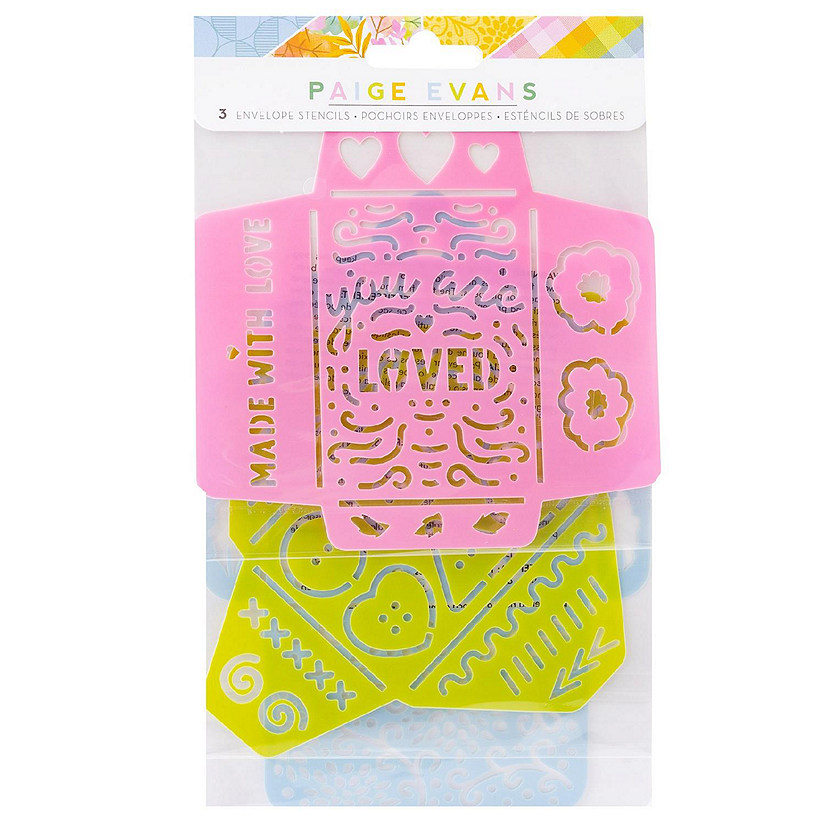 Paige Evans Garden Shoppe Mini Envelope Stencils-3/Pkg Image