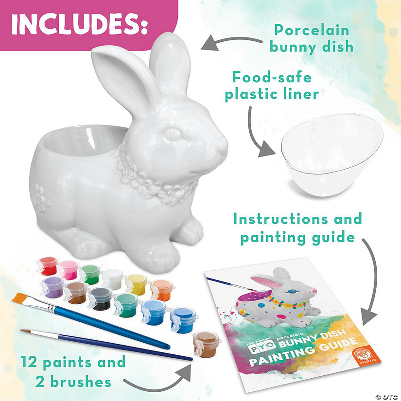 Paint Your Own Porcelain Bunny Dish Image