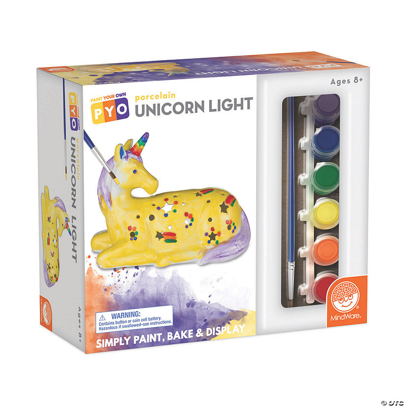Paint Your Own Porcelain Light: Unicorn Image